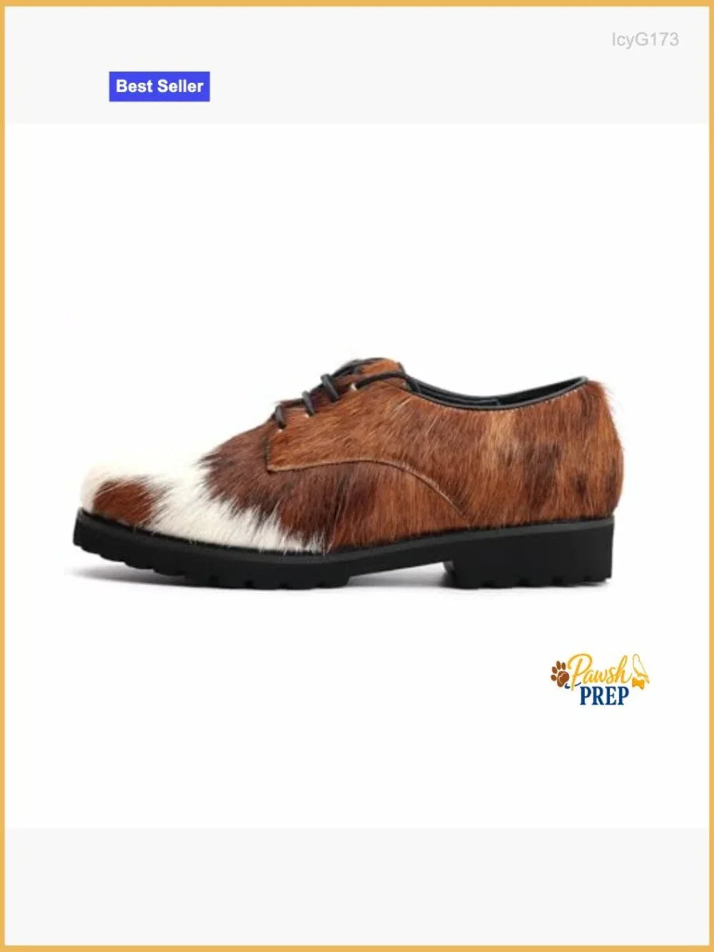 Handmade Tricolor Cowhide Derby Oxford Shoes Chunky Sole Lace Up Vintage Flats - Picture 2 of 6